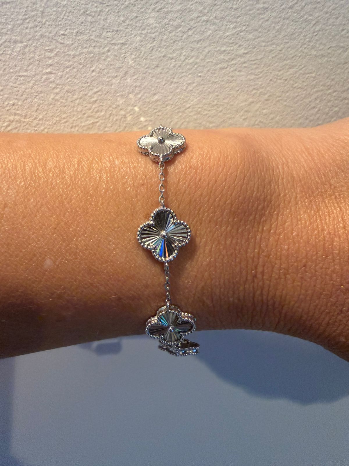 Pulseira em Prata com Banho de Ródio